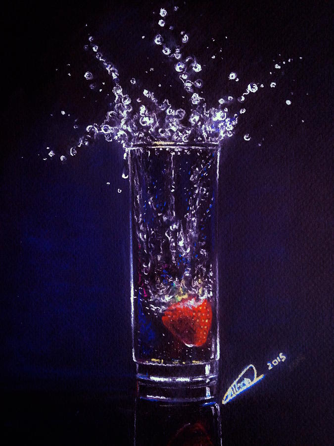 Water Splash reflection Painting by Alban Dizdari