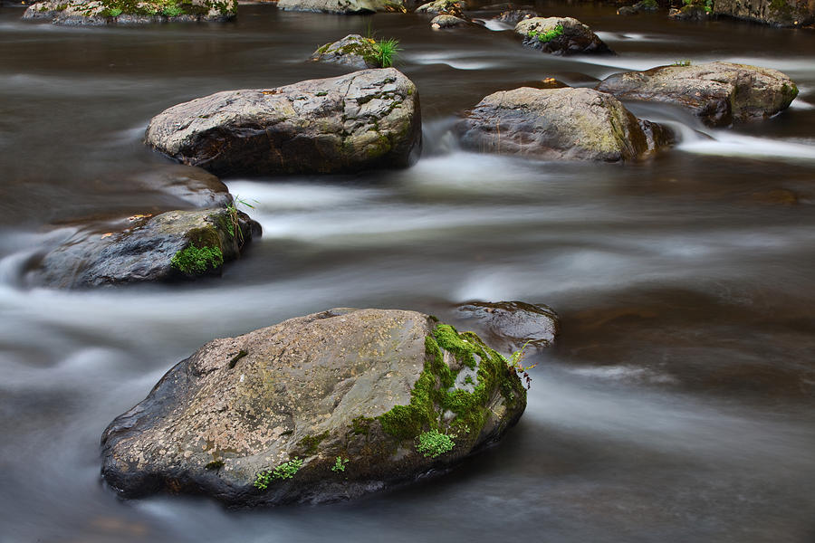 Water Streaming Between Rocks In River Photograph by Dirk Ercken