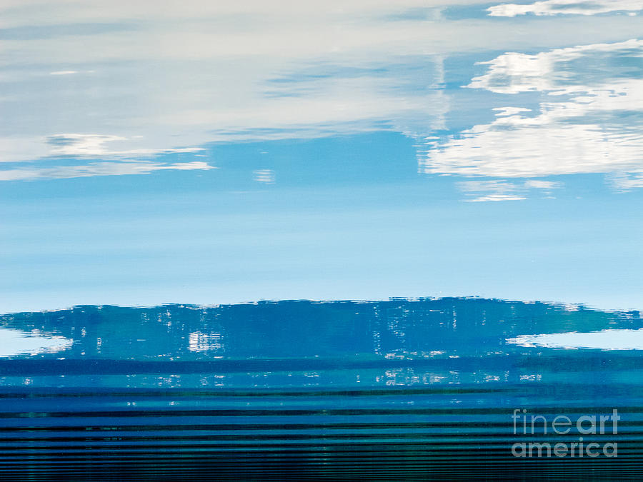 Water Surface Mirrored Landscape Abstract Photograph