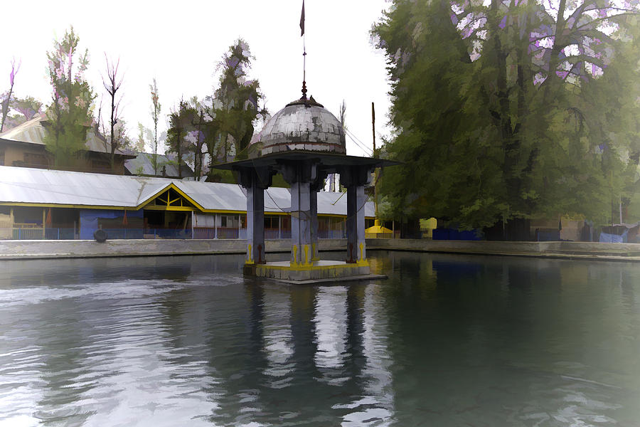 Water tank and premises inside the Mattan temple Digital Art by Ashish Agarwal