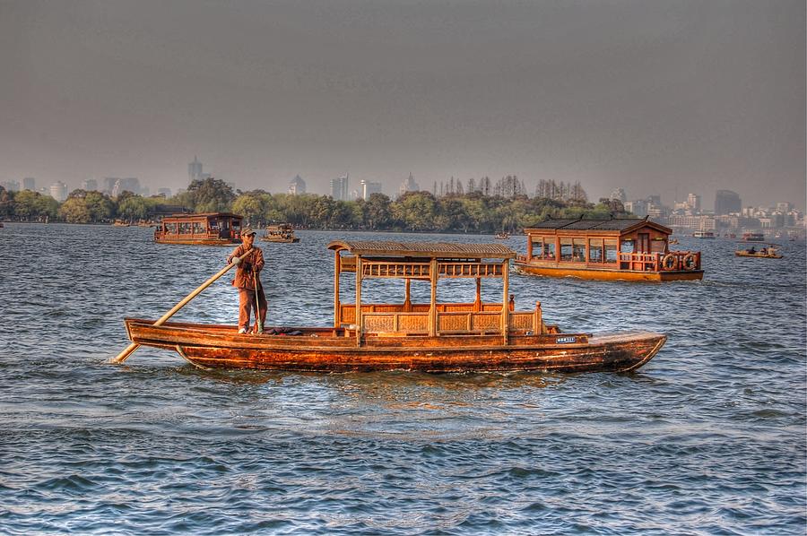 Water Taxi in China Photograph by Bill Hamilton