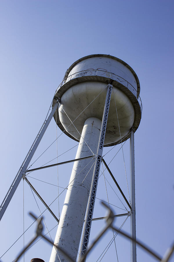 Water Tower Deer Lodge Montana Color Photograph by Cathy Anderson