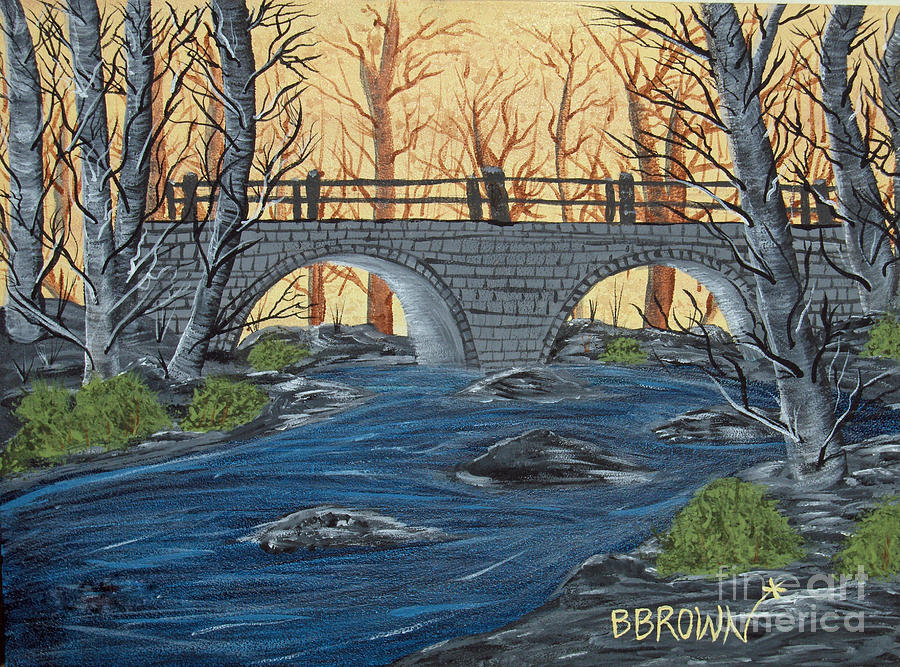 Water under the Bridge Painting by Brenda Brown