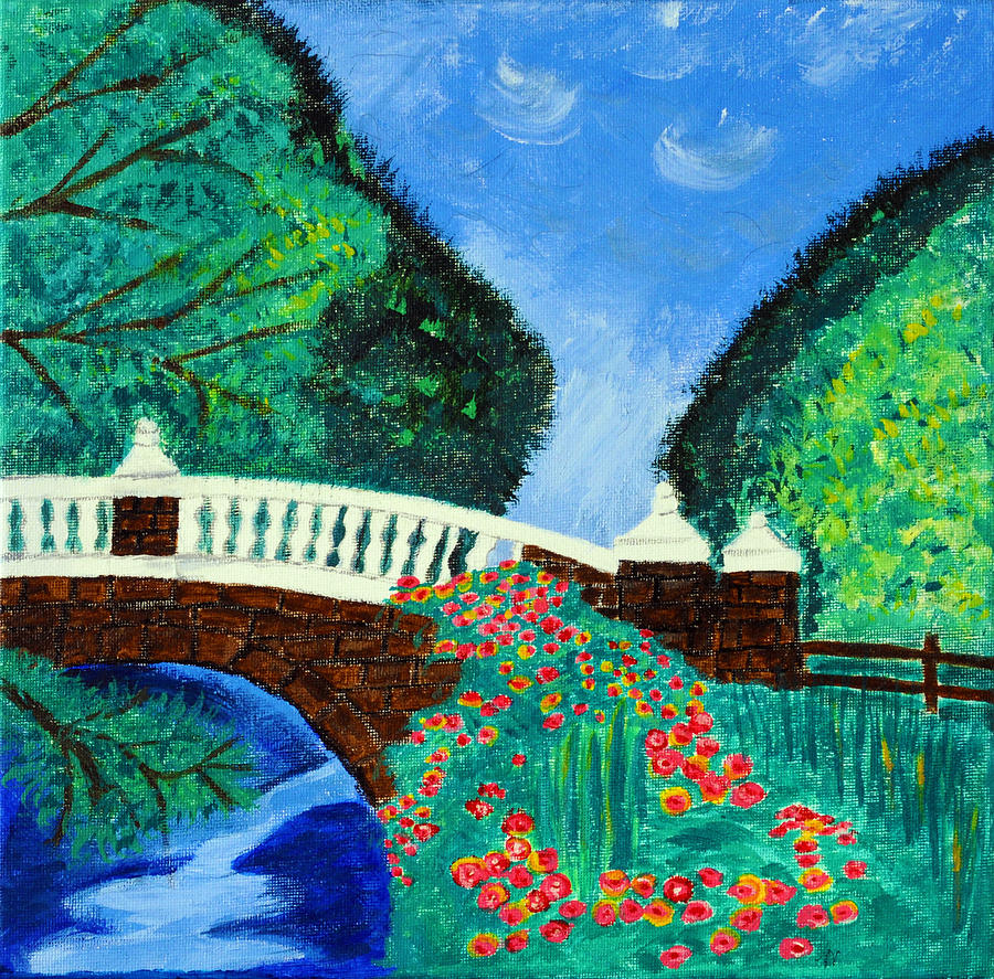 Water under the Bridge Painting by Jessica Marin-feliciano - Fine Art ...