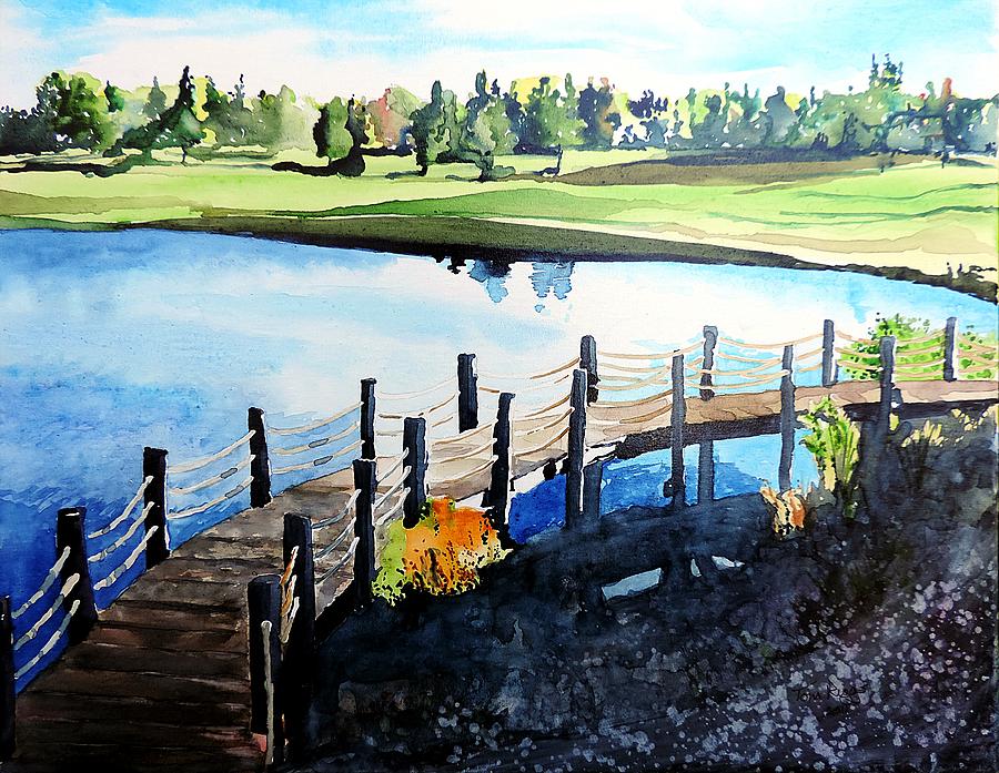 Water Valley Golf Painting by Tom Riggs