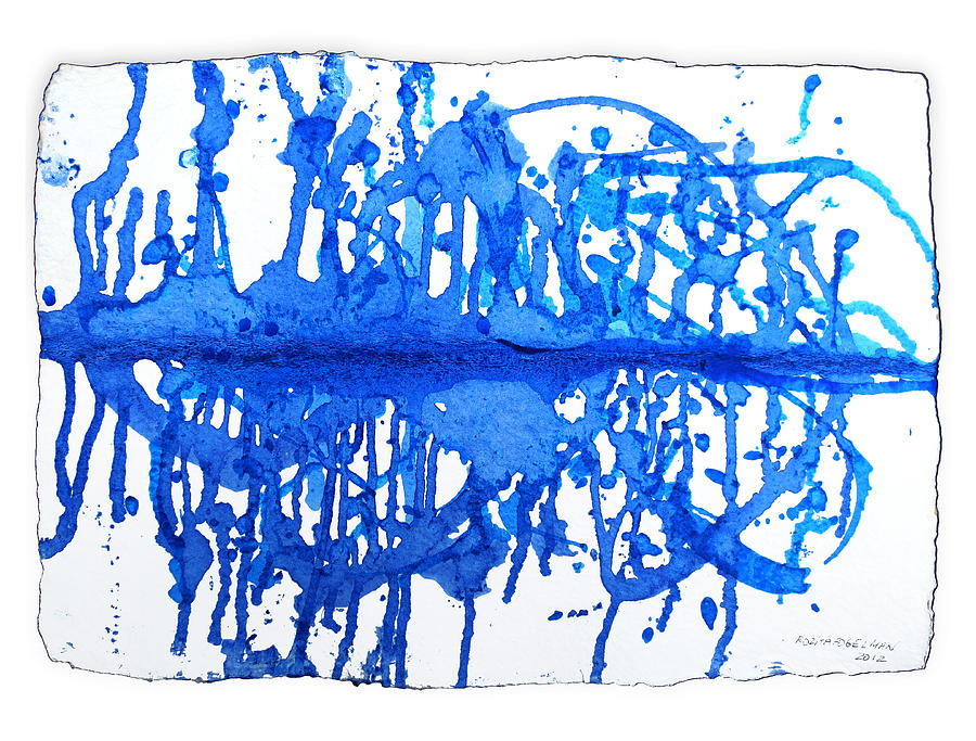 Mixed Media Painting - Water Variations 13 by Rozita Fogelman