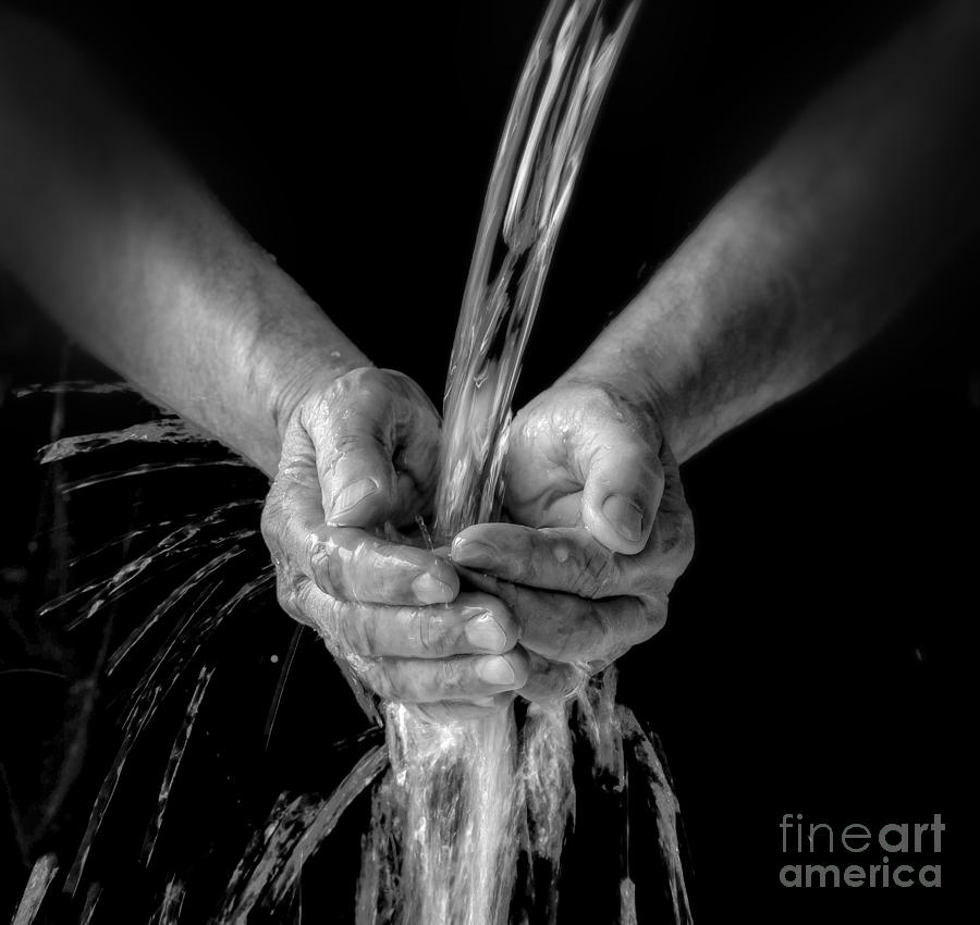 Black And White Photograph - Living Water by Warrena J Barnerd