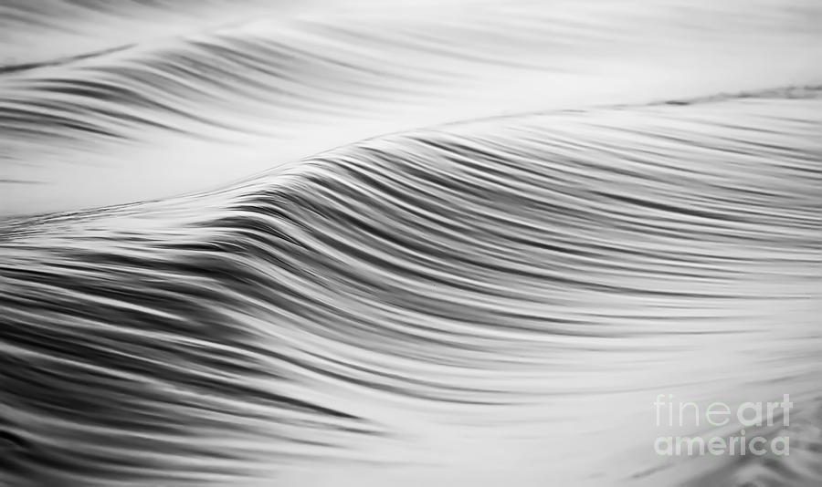Water Photograph - Water Waves Abstract Black and White by Dustin K Ryan