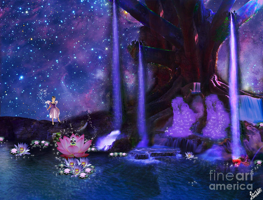 Surrealism Digital Art - Water world and Fairy Land by Pixel Artist
