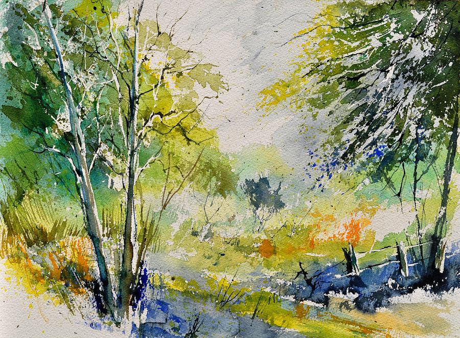 Landscape Painting - Watercolor 414061 by Pol Ledent
