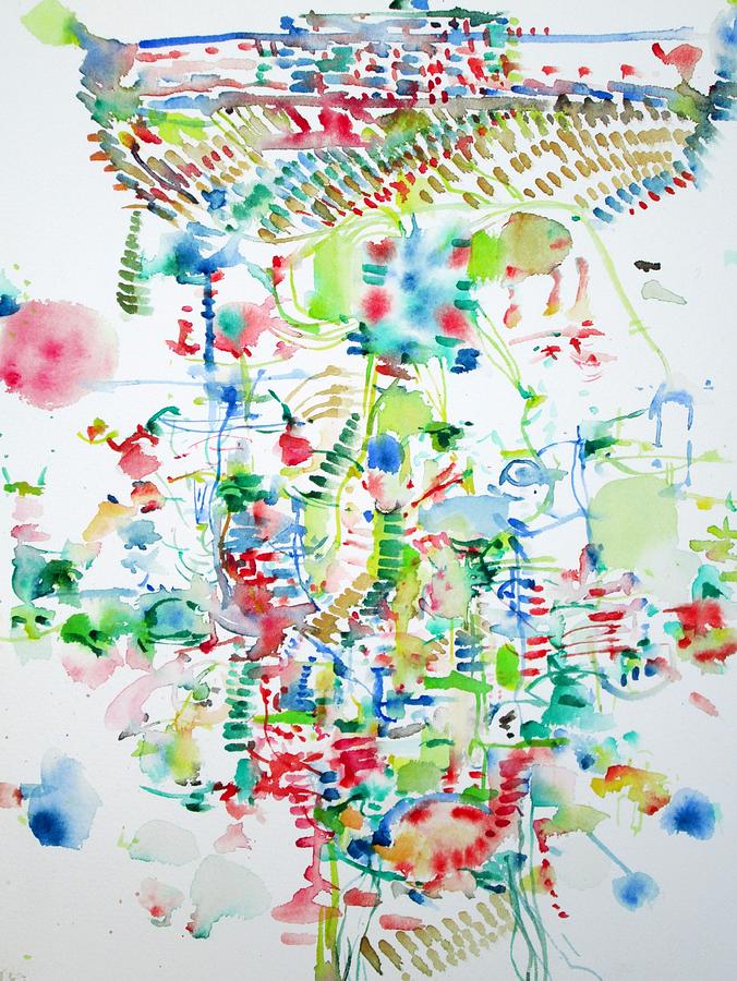Watercolor Abstraction Painting by Fabrizio Cassetta