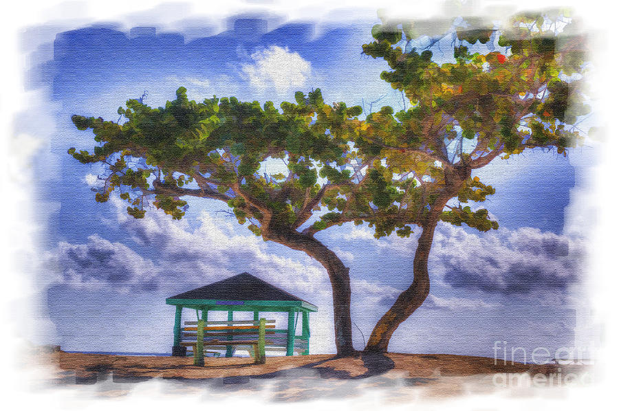Watercolor Beach Scene Photograph by Dan Friend