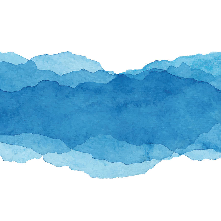 Watercolor Blue Abstract Background Drawing by Saemilee