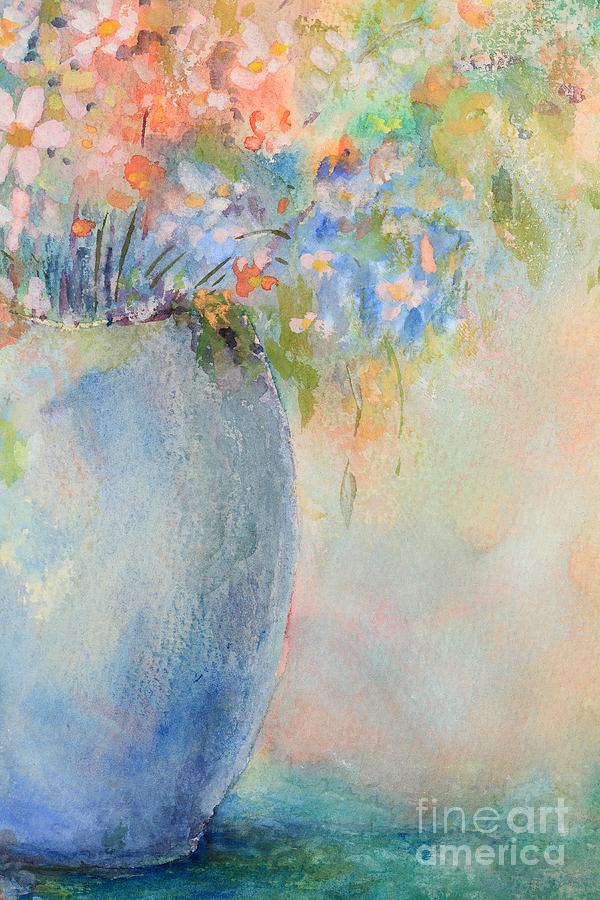 Watercolor Bouquet Painting by Pattie Calfy