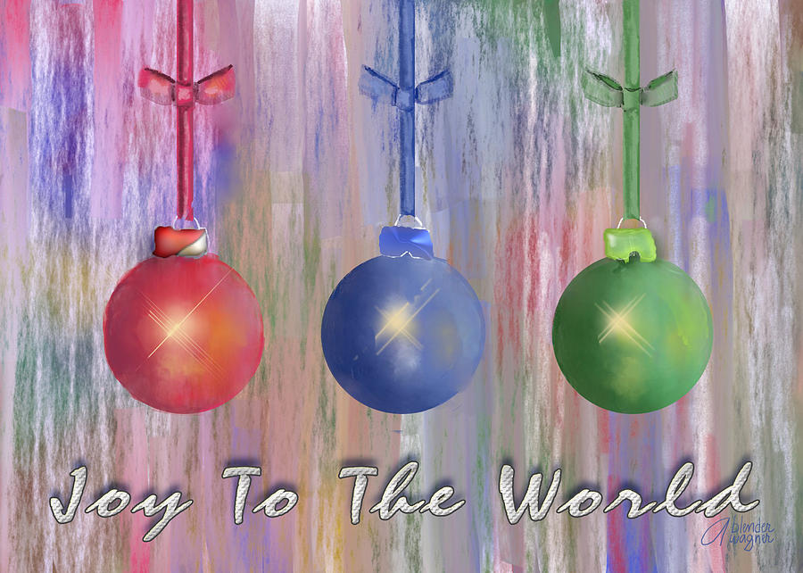 Christmas Digital Art - Watercolor Christmas Bulbs by Arline Wagner