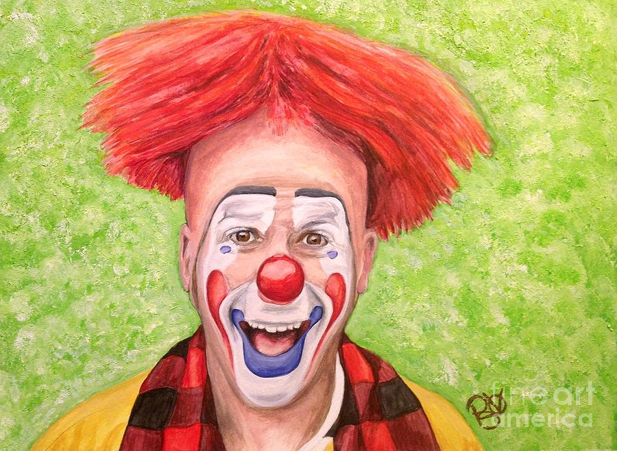 Watercolor Clown #8 Steve Copeland Painting by Patty Vicknair
