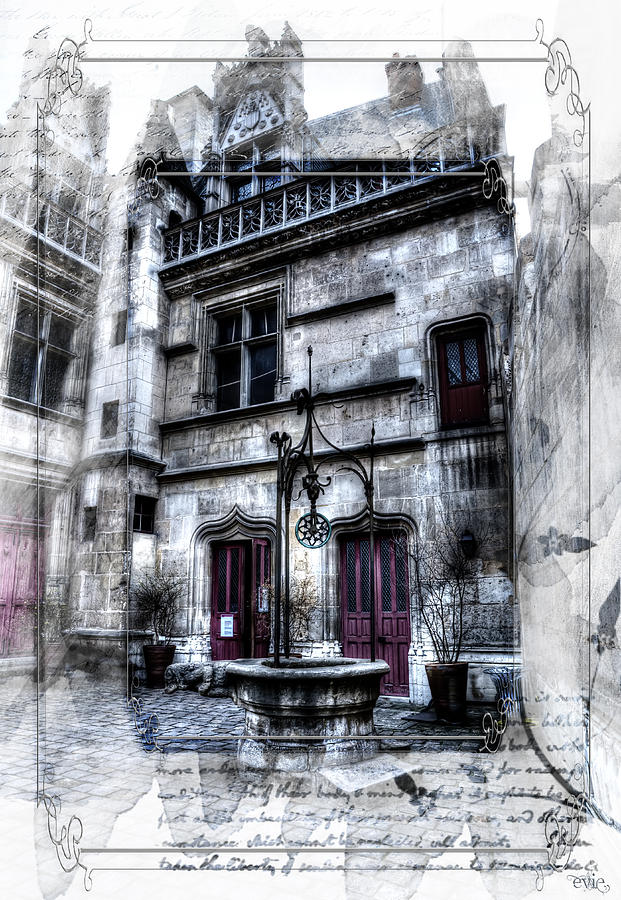 Watercolor Cluny in Paris Photograph by Evie Carrier