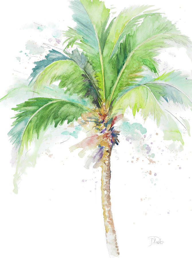 Coconut Painting - Watercolor Coconut Palm by Patricia Pinto