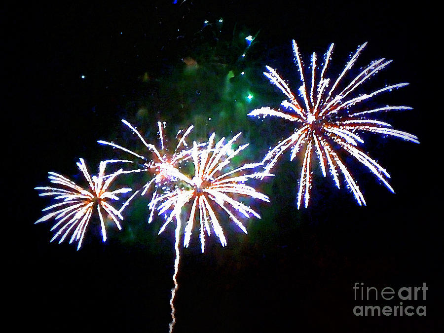 Watercolor Fireworks Photograph by Renee Trenholm