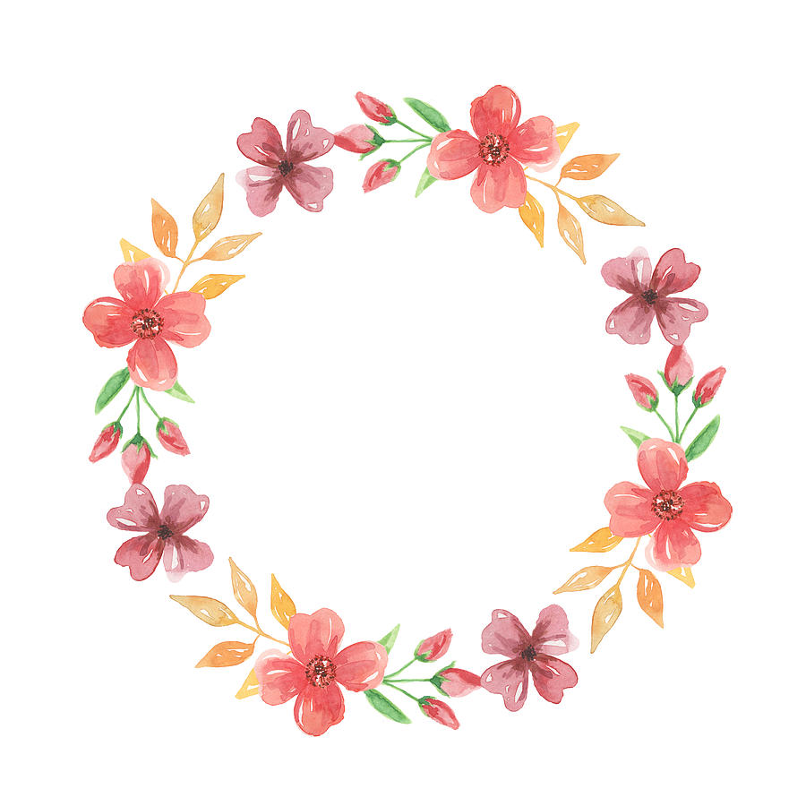 Images Of Floral Wreath Drawing