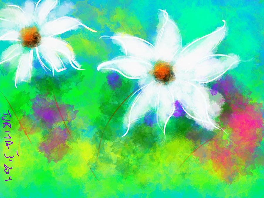 Watercolor Flowers Digital Art by Greg Liotta