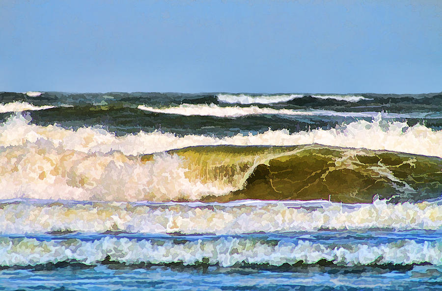 Watercolor Ocean Swells Photograph by Kathy Clark