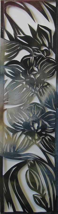 Watercolor Orchids Cut Out Painting by Alfred Ng