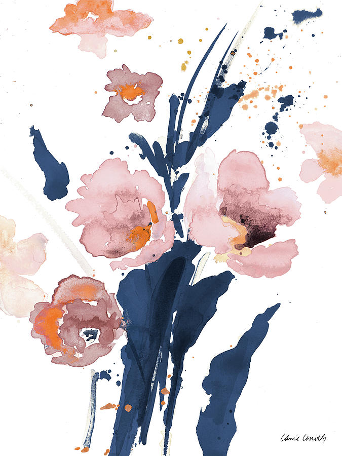Poppy Painting - Watercolor Pink Poppies I by Lanie Loreth