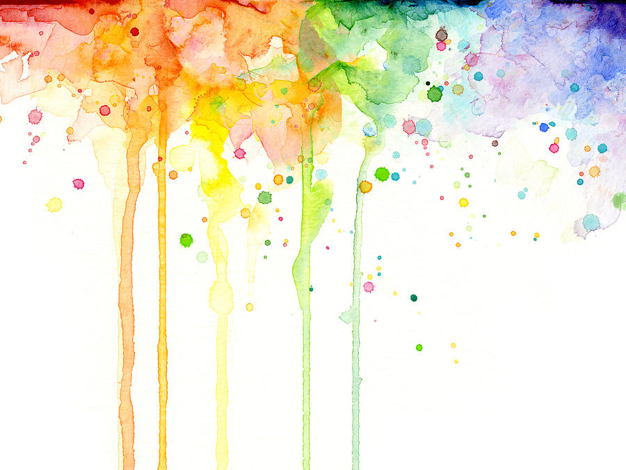 Watercolor Painting - Watercolor Rainbow by Olga Shvartsur