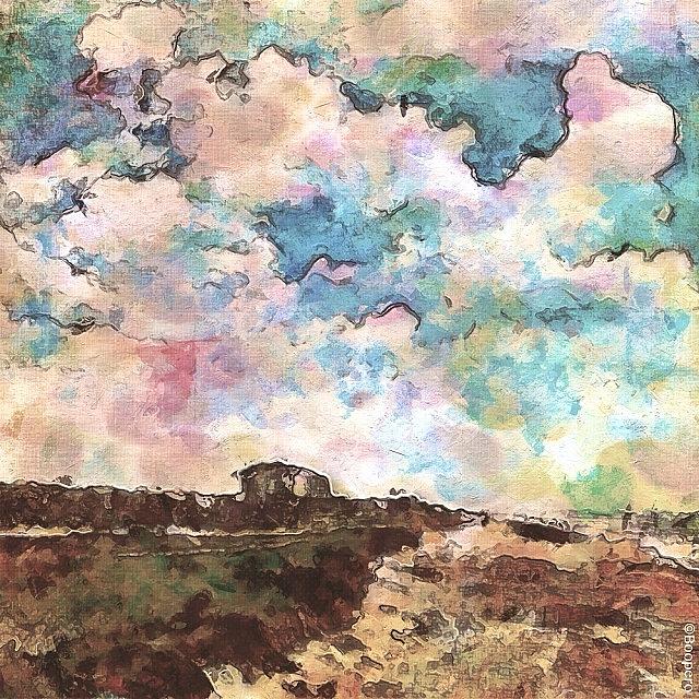 Clouds Photograph - Watercolor Sky - Over A Watercolor by Photography By Boopero