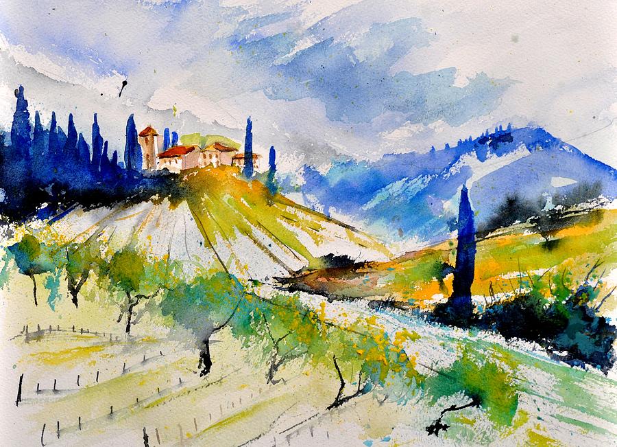 Watercolor Toscana 317040 Painting by Pol Ledent