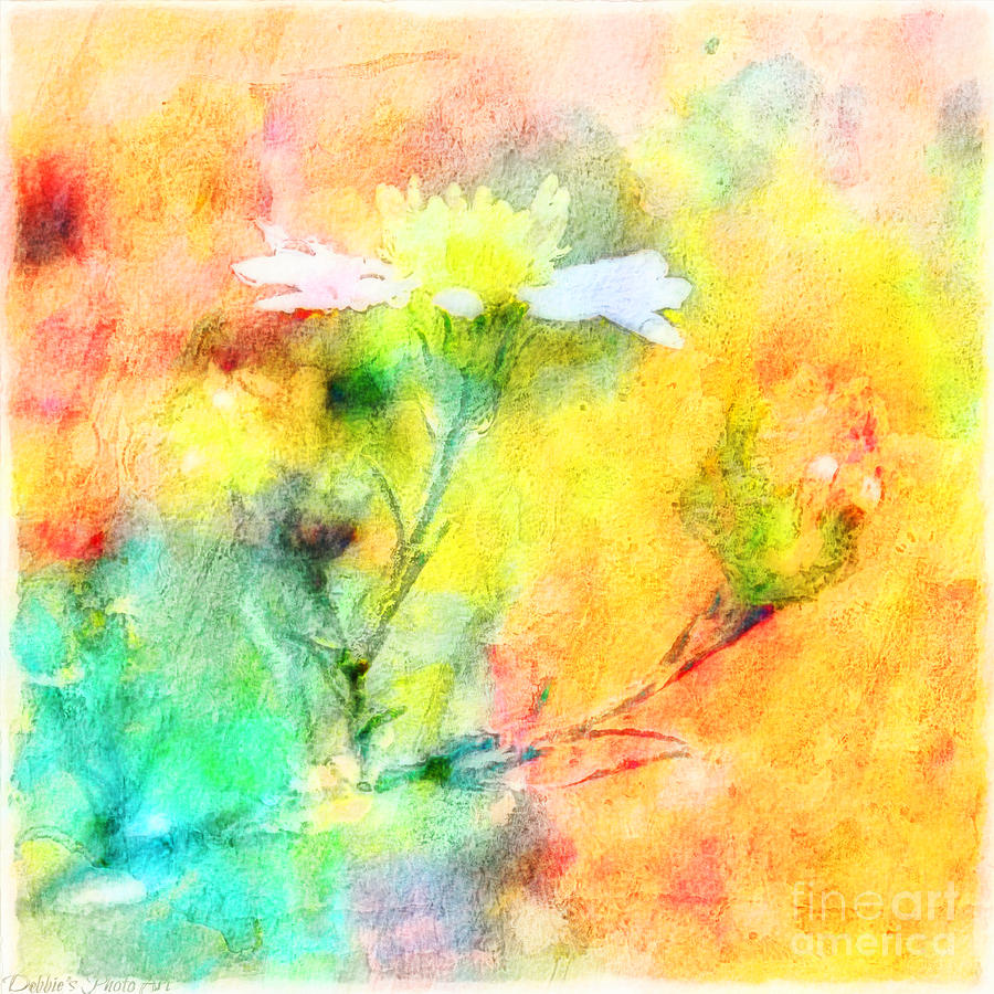 Watercolor Wildflowers - Digital Paint Photograph by Debbie Portwood