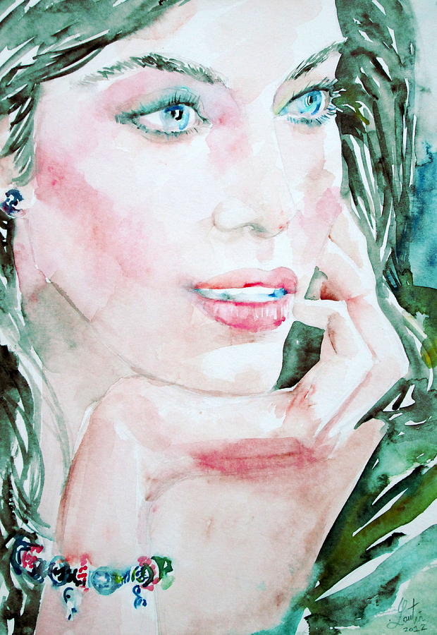 Watercolor Woman.42 Painting by Fabrizio Cassetta
