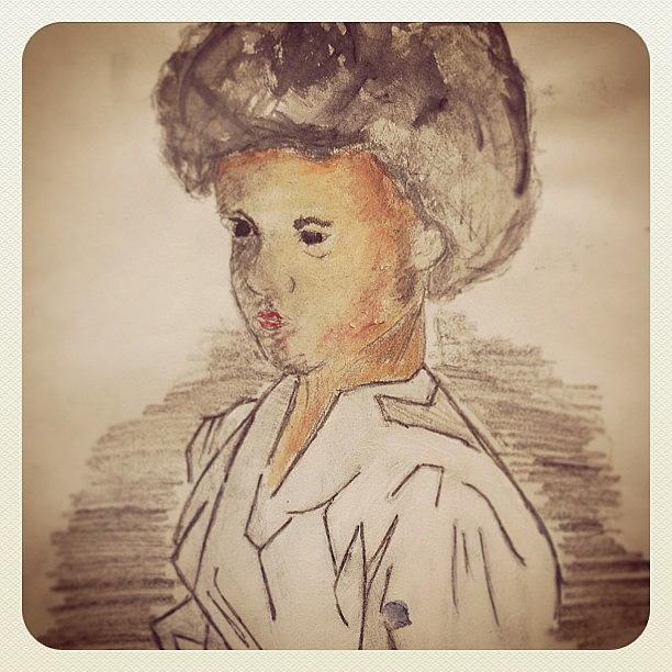 Portrait Photograph - #watercolour #art #old #lady #sketch by Jamie Mccabe