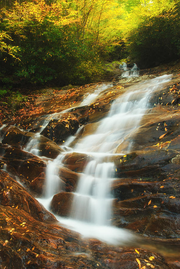 Mountain Photograph - Waterfall @ Sams Branch by Photography  By Sai