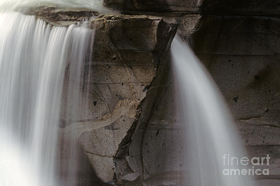 Waterfall along Skykomish River Photograph by Jim Corwin