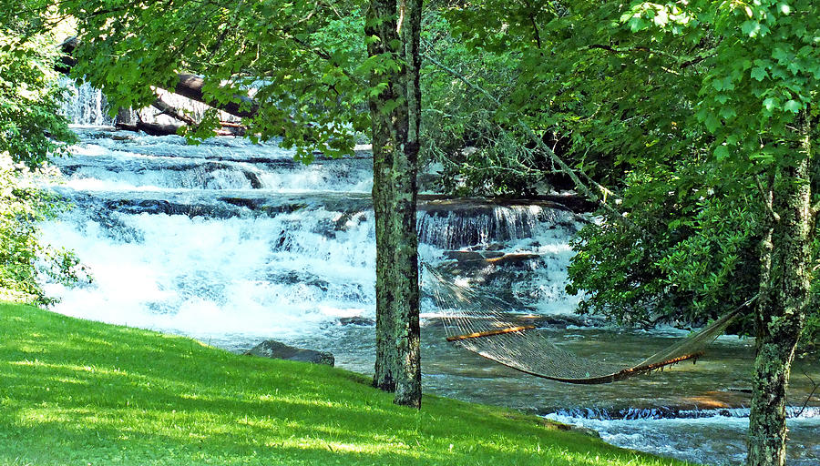 Waterfall Photograph - Waterfall and Hammock in Summer 2 by Duane McCullough