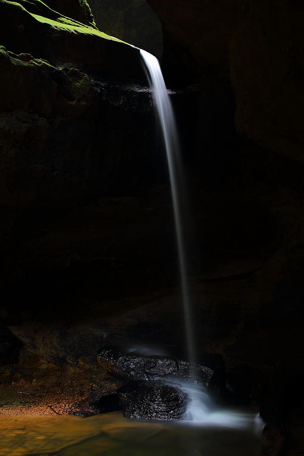 Waterfall at Conkles Hollow at Hocking Hills Photograph by Jetson Nguyen