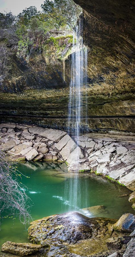 Waterfall at Hamilton Pool Photograph by David Morefield