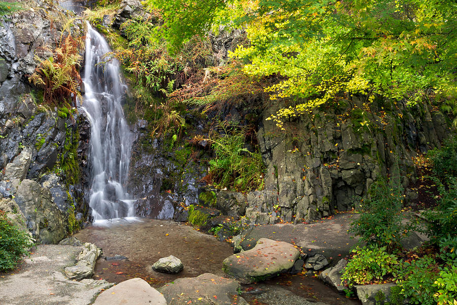 Waterfall at Queen Elizabeth Park Photograph by Michael Russell