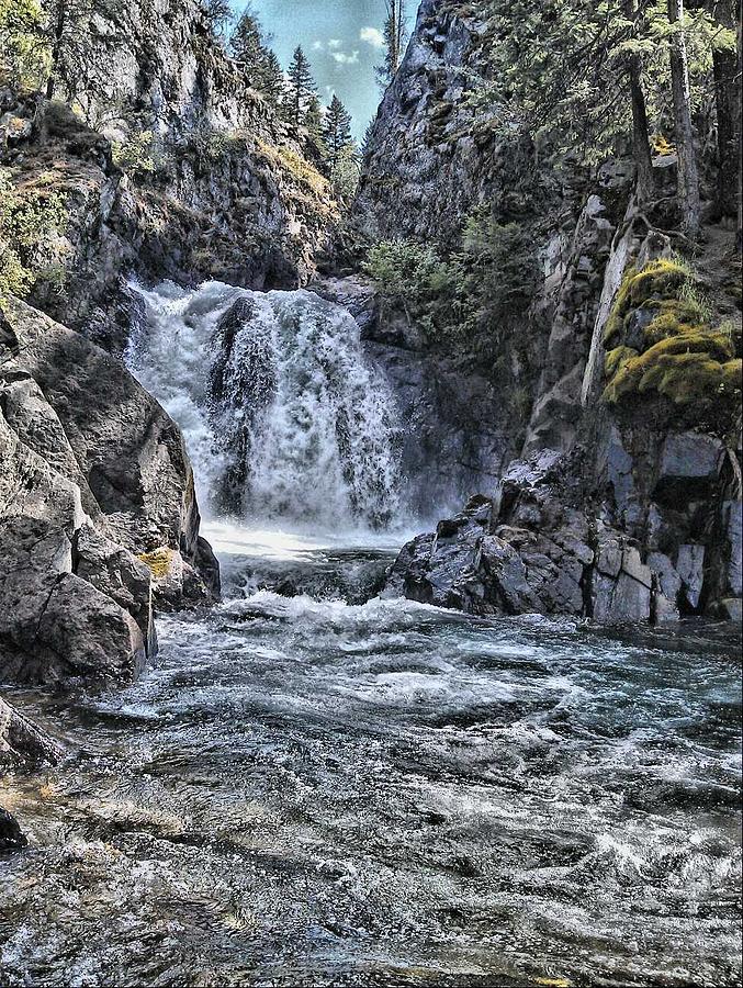 Waterfall at Wallowa Lake in Oregon Photograph by Rusty Jeffries