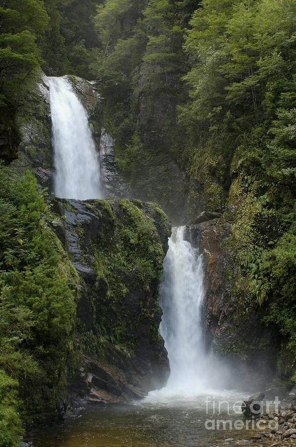 Waterfall, Chile Photograph by John Shaw