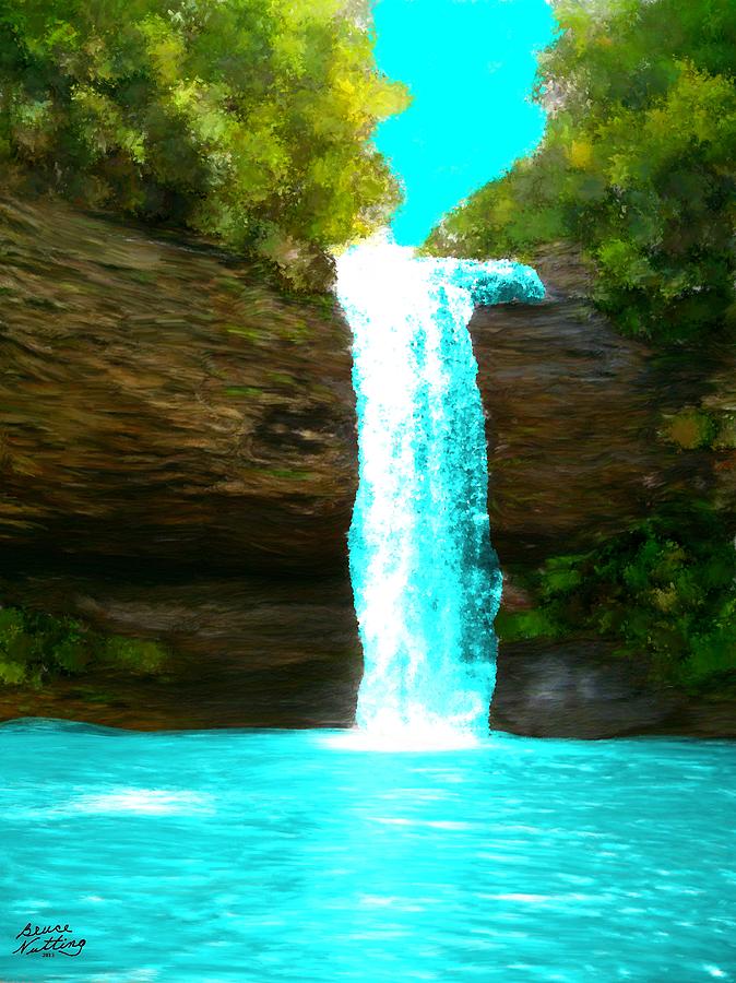 Waterfall Dreams Painting by Bruce Nutting