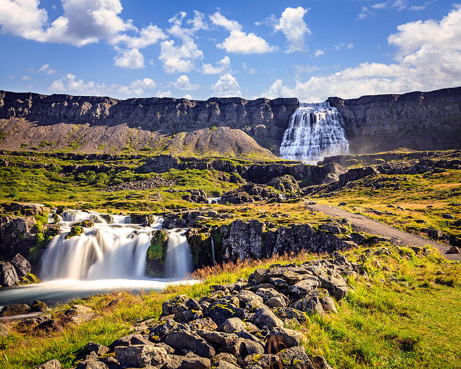 Nature Photograph - Waterfall Dynjandifoss by Alexey Stiop