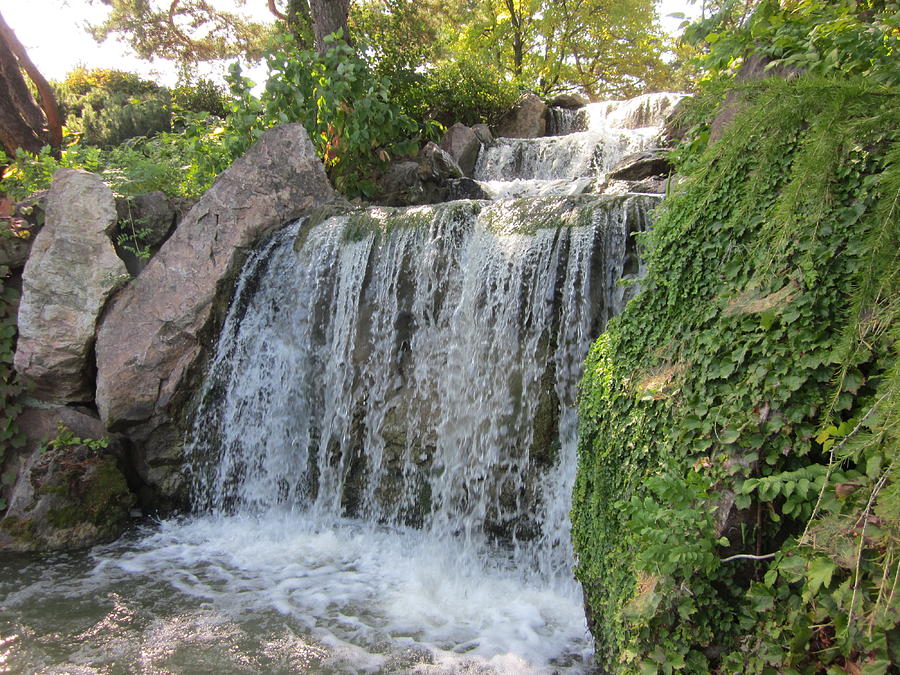Waterfall Garden  Photograph by Kathie Chicoine