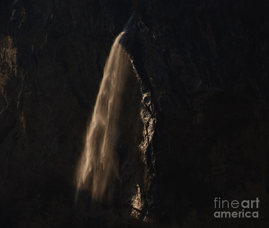 Mountain Photograph - Waterfall by Gry Thunes