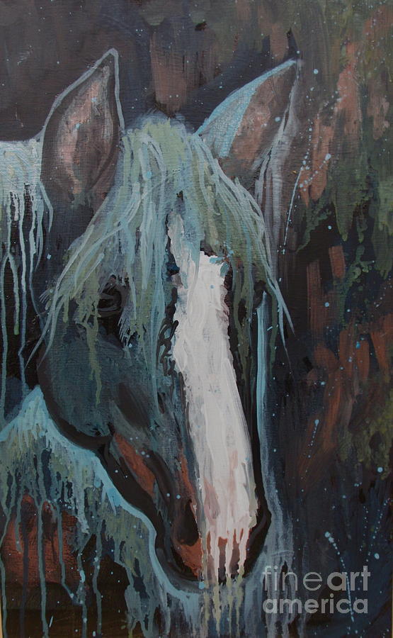Horse Painting - Waterfall II by Sherri Anderson Horse Painting - Waterfall II by Sherri Anderson