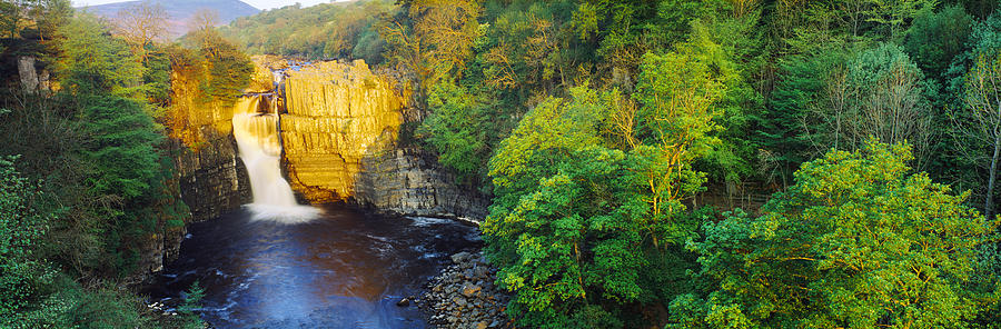 Nature Photograph - Waterfall In A Forest, High Force by Panoramic Images