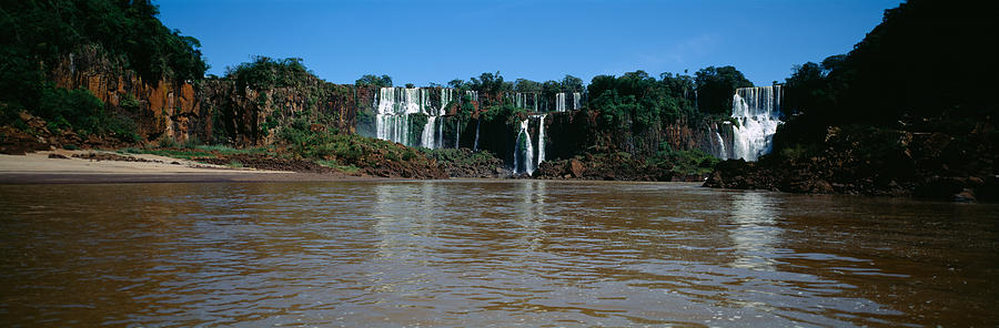 Iguacu National Park Photograph - Waterfall In A Forest, Iguacu Falls by Panoramic Images