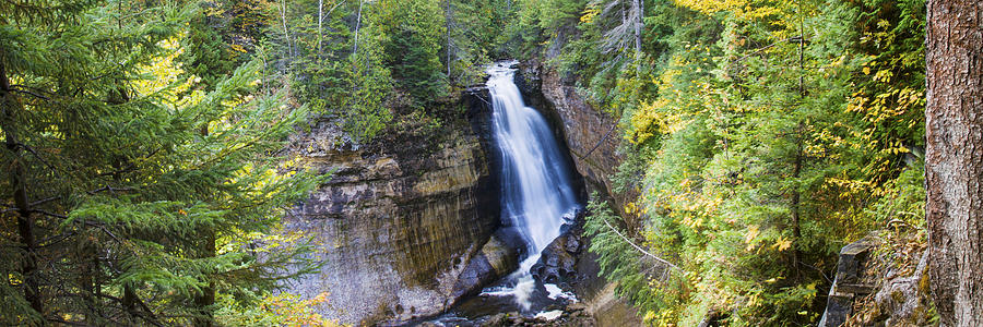 Nature Photograph - Waterfall In A Forest, Miners Falls by Panoramic Images